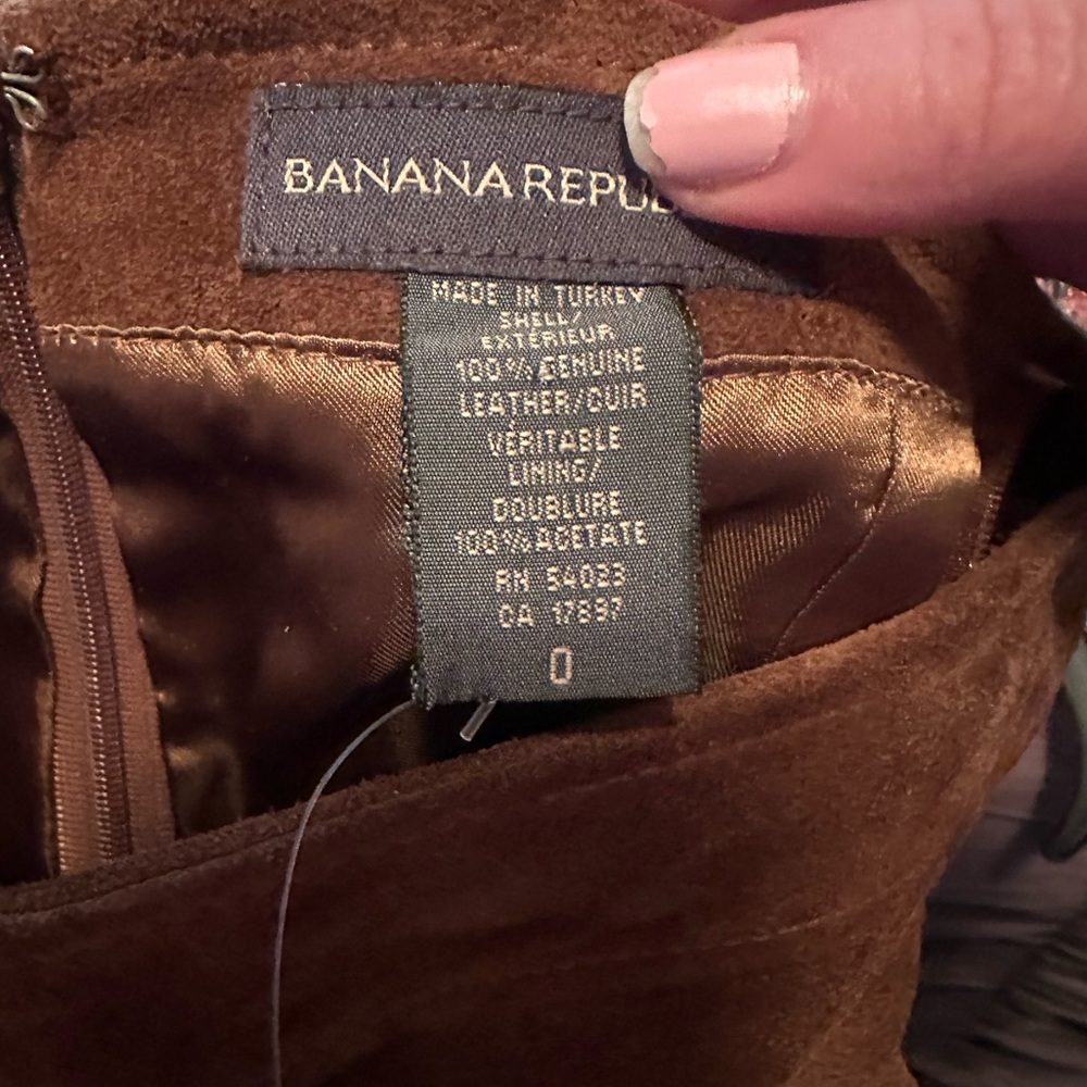Banana Republic Suede Midi Skirt in Warm Brown - Picture 5 of 7